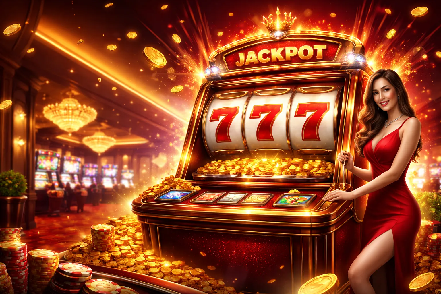Máy đánh bạc 77 ball hiện đang mở với jackpot lớn